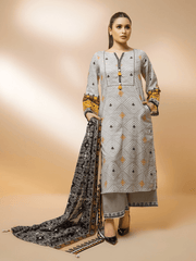 edenrobe Allure Cambric Unstitched 3Pc Printed Suit EWU21A7-21238 - FaisalFabrics.pk