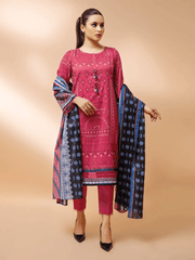 edenrobe Allure Cambric Unstitched Printed 3pc Suit EWU21A7-21242 - FaisalFabrics.pk