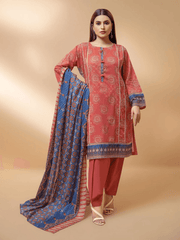 edenrobe Allure Cambric Unstitched Printed 3pc Suit EWU21A7-21243 - FaisalFabrics.pk