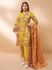 edenrobe Allure Cambric Unstitched Printed 3pc Suit EWU21A7-21245 - FaisalFabrics.pk