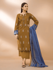 edenrobe Allure Cambric Unstitched Printed 3pc Suit EWU21A7-21247 - FaisalFabrics.pk