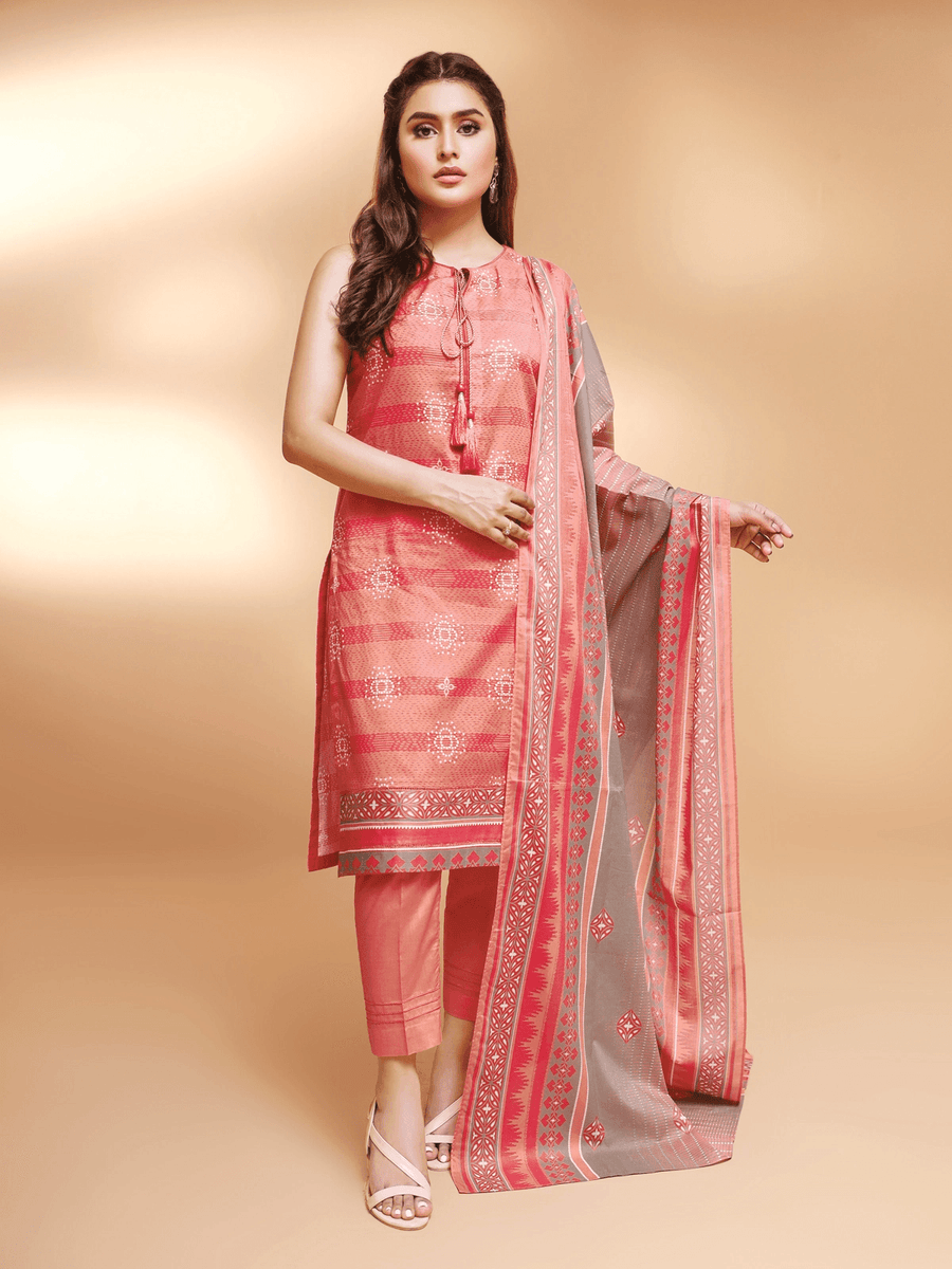 edenrobe Allure Cambric Unstitched 3Pc Printed Suit EWU21A7-21248 - FaisalFabrics.pk