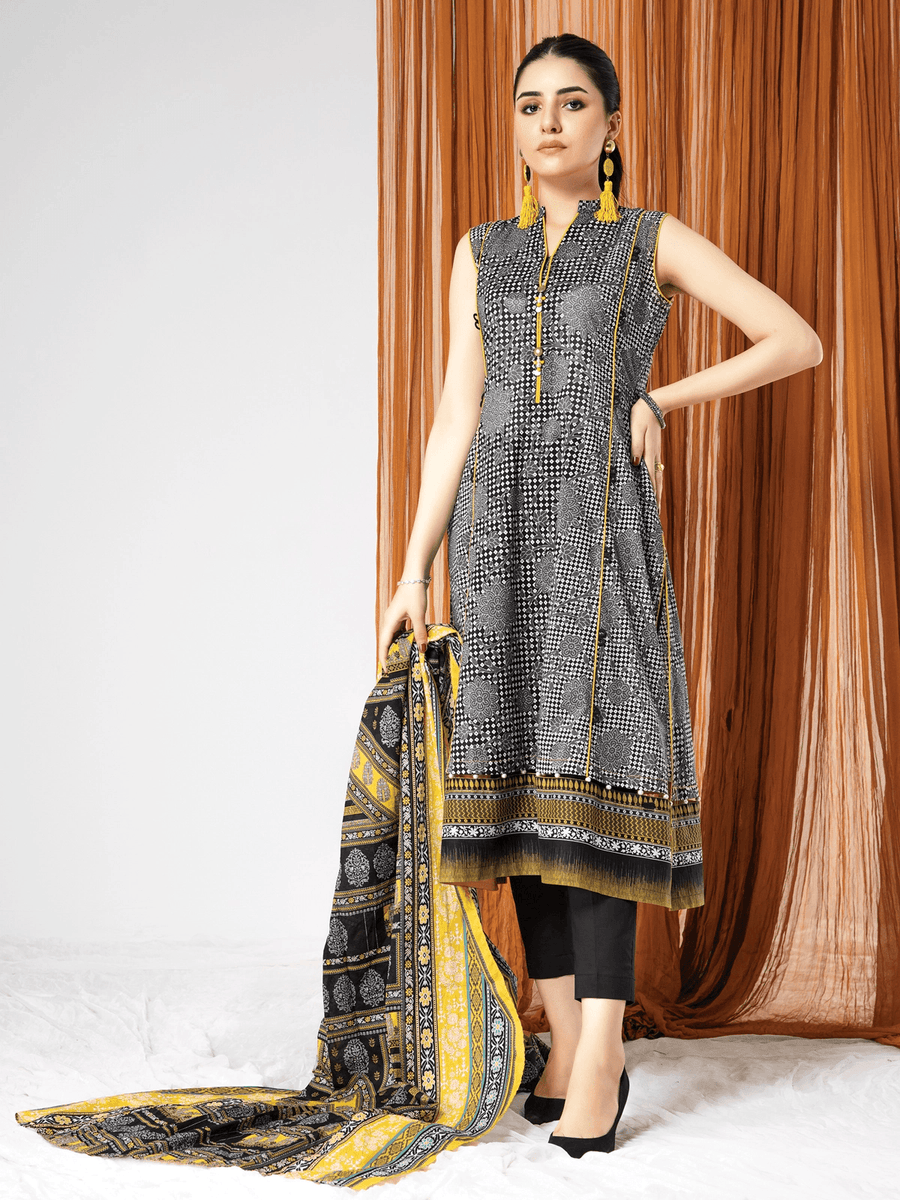 edenrobe Allure Cambric Unstitched 2Pc Printed Suit EWU21A7-21256 - FaisalFabrics.pk