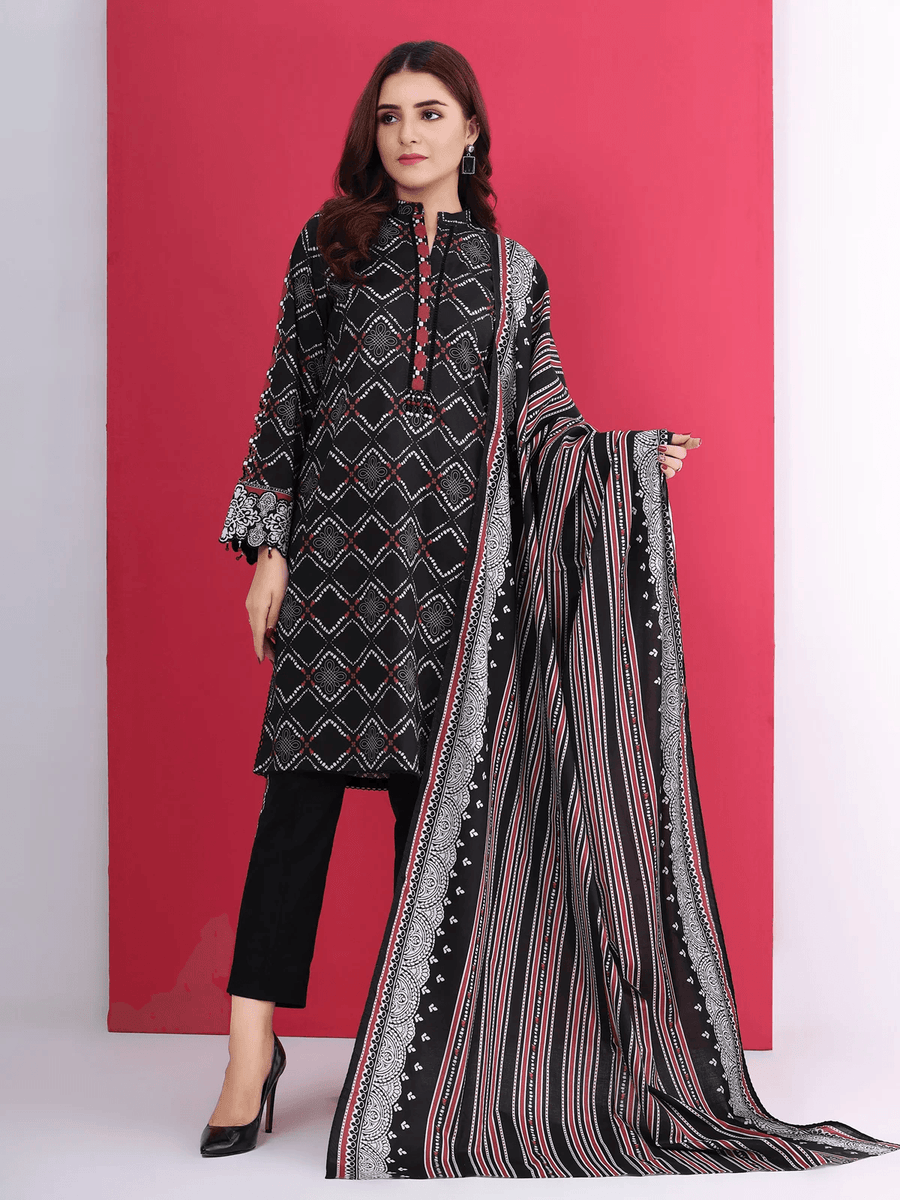 edenrobe Allure Cambric Unstitched Printed 2pc Suit EWU21A7-21260 - FaisalFabrics.pk