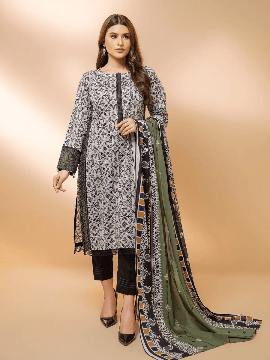 edenrobe Allure Cambric Unstitched Printed 2pc Suit EWU21A7-21269 - FaisalFabrics.pk