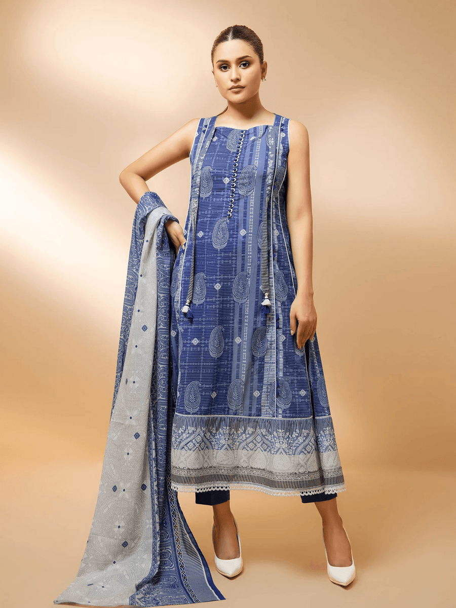 edenrobe Allure Cambric Unstitched Printed 2pc Suit EWU21A7-21273 - FaisalFabrics.pk