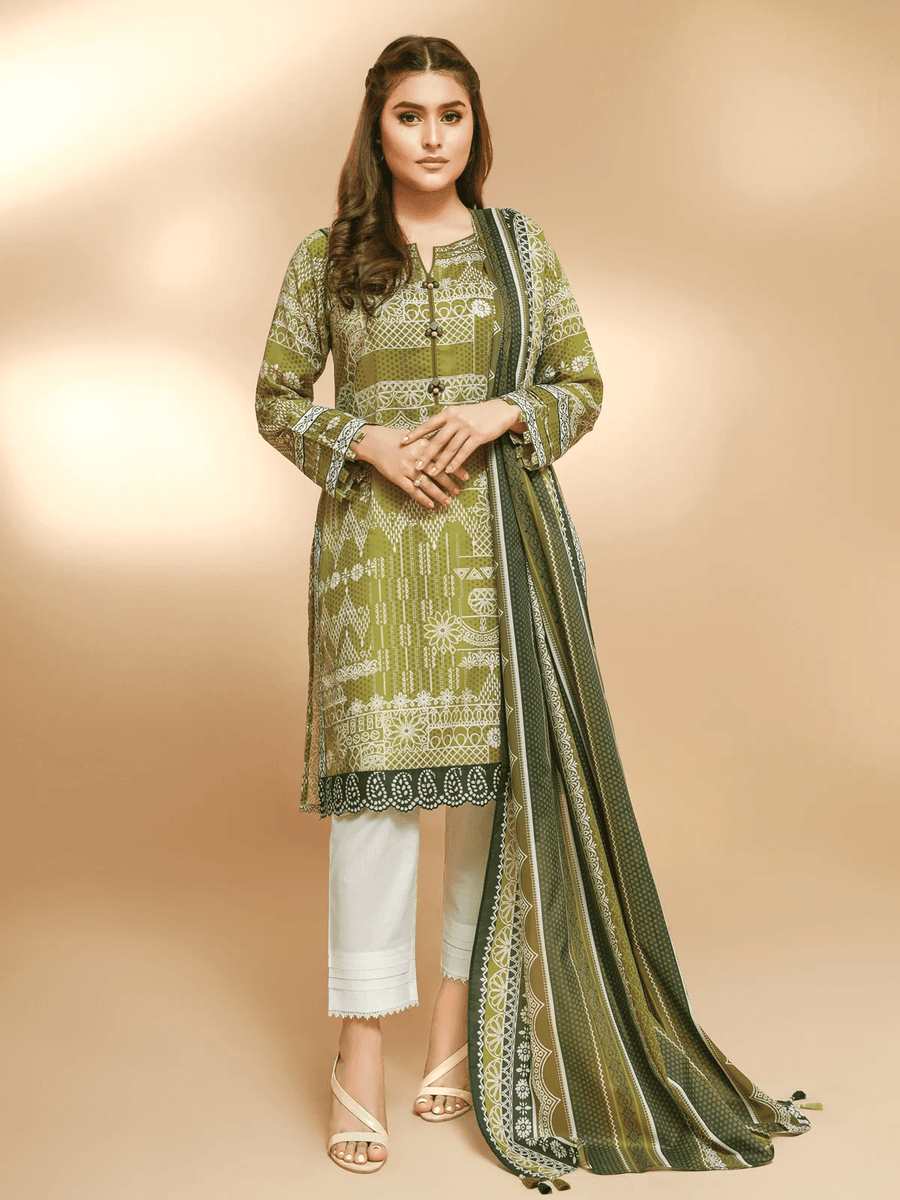 edenrobe Allure Cambric Unstitched Printed 2pc Suit EWU21A7-21276 - FaisalFabrics.pk