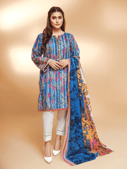 edenrobe Allure Cambric Unstitched Printed 2pc Suit EWU21A7-21277 - FaisalFabrics.pk