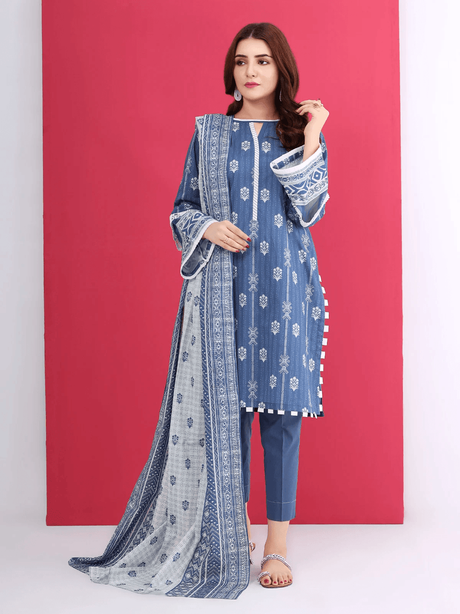 edenrobe Allure Cambric Unstitched Printed 2pc Suit EWU21A7-21278 - FaisalFabrics.pk