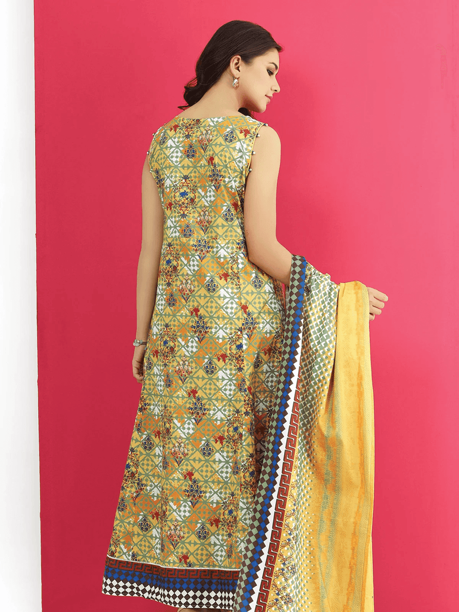 edenrobe Allure Cambric Unstitched Printed 2pc Suit EWU21A7-21279 - FaisalFabrics.pk