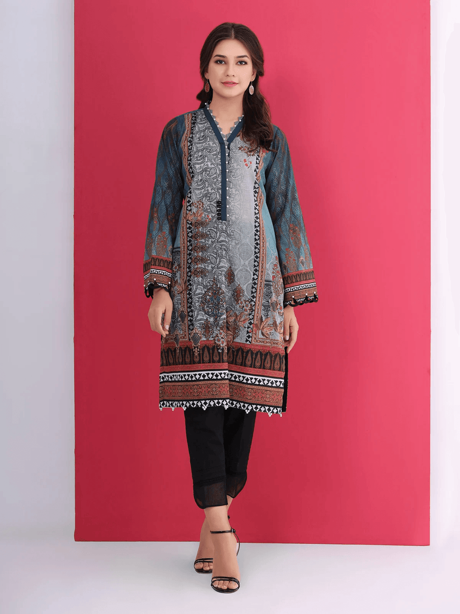 edenrobe Allure Cambric Unstitched Printed 1pc Shirt EWU21A7-21314 - FaisalFabrics.pk