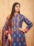 edenrobe Women Unstitched Allure Khaddar EWU21A9-21460 - Royal Blue - 3 Piece - FaisalFabrics.pk