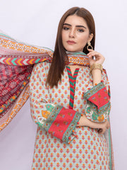 edenrobe Women Unstitched Allure Khaddar EWU21A9-21461 - Grey - 3 Piece - FaisalFabrics.pk