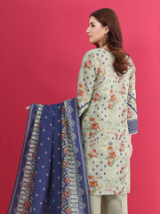 edenrobe Allure Khaddar Unstitched Printed 3pc Suit EWU21A9-21464 - FaisalFabrics.pk