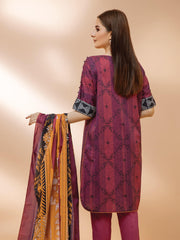 edenrobe Women Unstitched Allure Khaddar EWU21A9-21470 - Dull Pink - 3 Piece - FaisalFabrics.pk