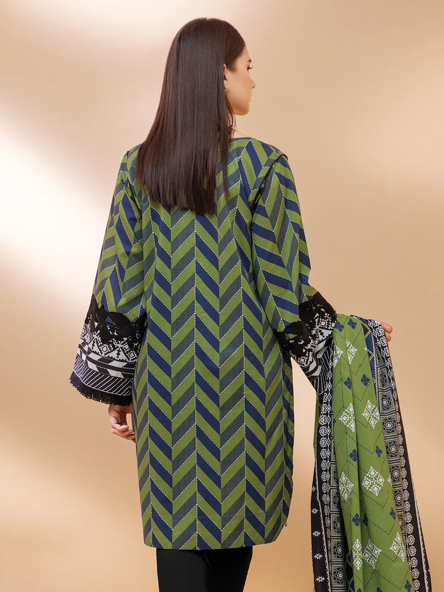 edenrobe Allure Khaddar Unstitched Printed 3pc Suit EWU21A9-21471 - FaisalFabrics.pk