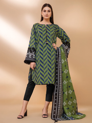 edenrobe Allure Khaddar Unstitched Printed 3pc Suit EWU21A9-21471 - FaisalFabrics.pk