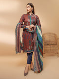 edenrobe Allure Khaddar Unstitched Printed 3pc Suit EWU21A9-21474