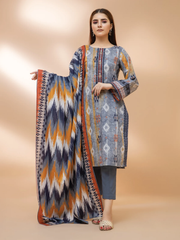 edenrobe Allure Khaddar Unstitched Printed 3pc Suit EWU21A9-21477 - FaisalFabrics.pk
