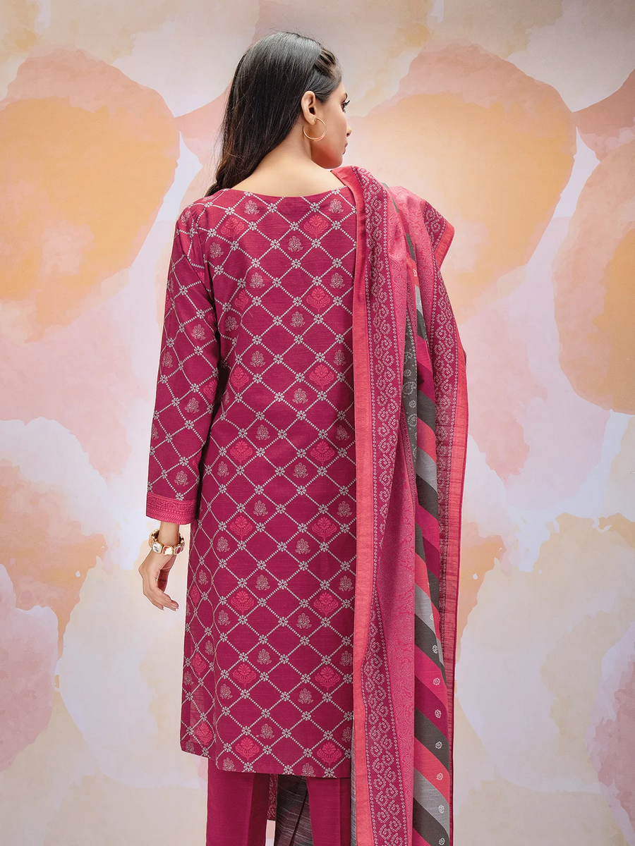 edenrobe Allure Khaddar Unstitched Printed 3pc Suit EWU21A9-21479 - FaisalFabrics.pk