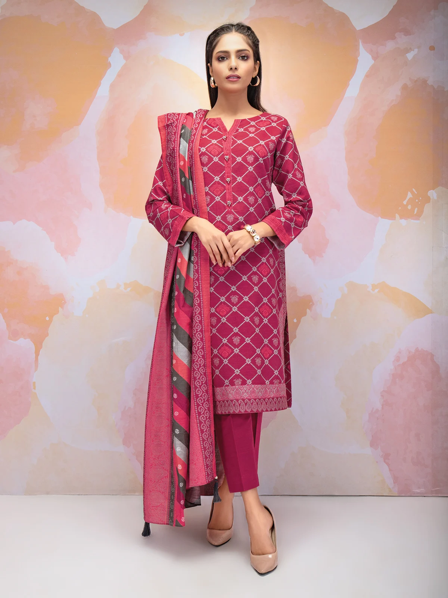 edenrobe Allure Khaddar Unstitched Printed 3pc Suit EWU21A9-21479 - FaisalFabrics.pk