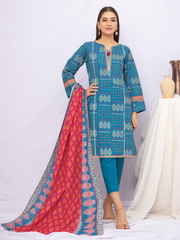 edenrobe Allure Khaddar Unstitched Printed 3pc Suit EWU21A9-21481 - FaisalFabrics.pk