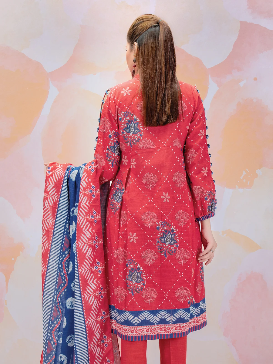 edenrobe Allure Khaddar Unstitched Printed 3pc Suit EWU21A9-21484 - FaisalFabrics.pk