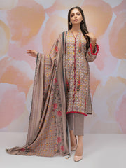 edenrobe Women Unstitched Allure Khaddar EWU21A9-21490 - Dark Peach - 3 Piece - FaisalFabrics.pk