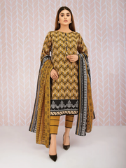 edenrobe Allure Khaddar Unstitched Printed 3pc Suit EWU21A9-21491 - FaisalFabrics.pk