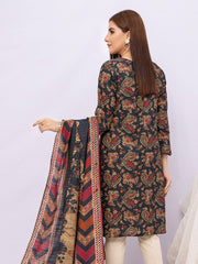 edenrobe Women Unstitched Allure Khaddar EWU21A9-21495 - Black - 3 Piece - FaisalFabrics.pk