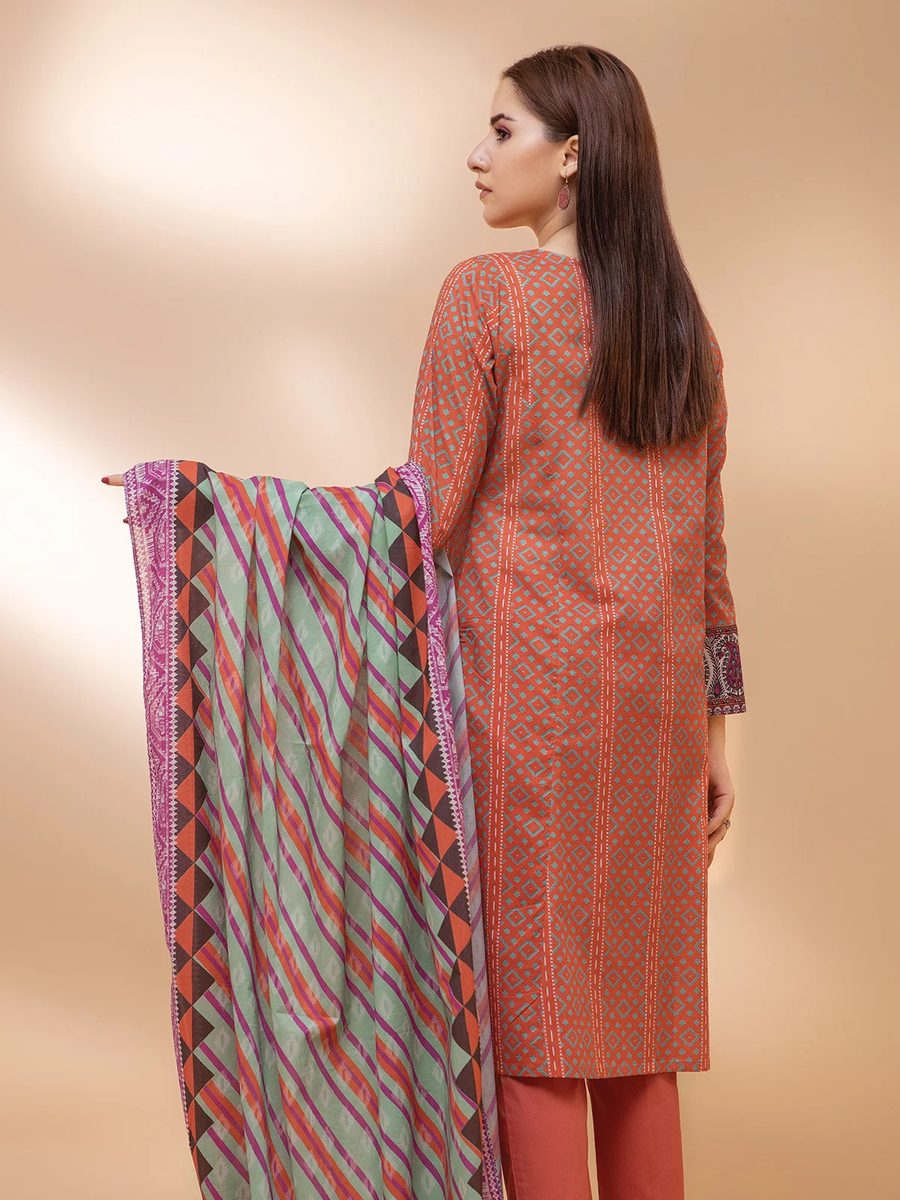 edenrobe Allure Khaddar Unstitched Printed 3pc Suit EWU21A9-21498 - FaisalFabrics.pk