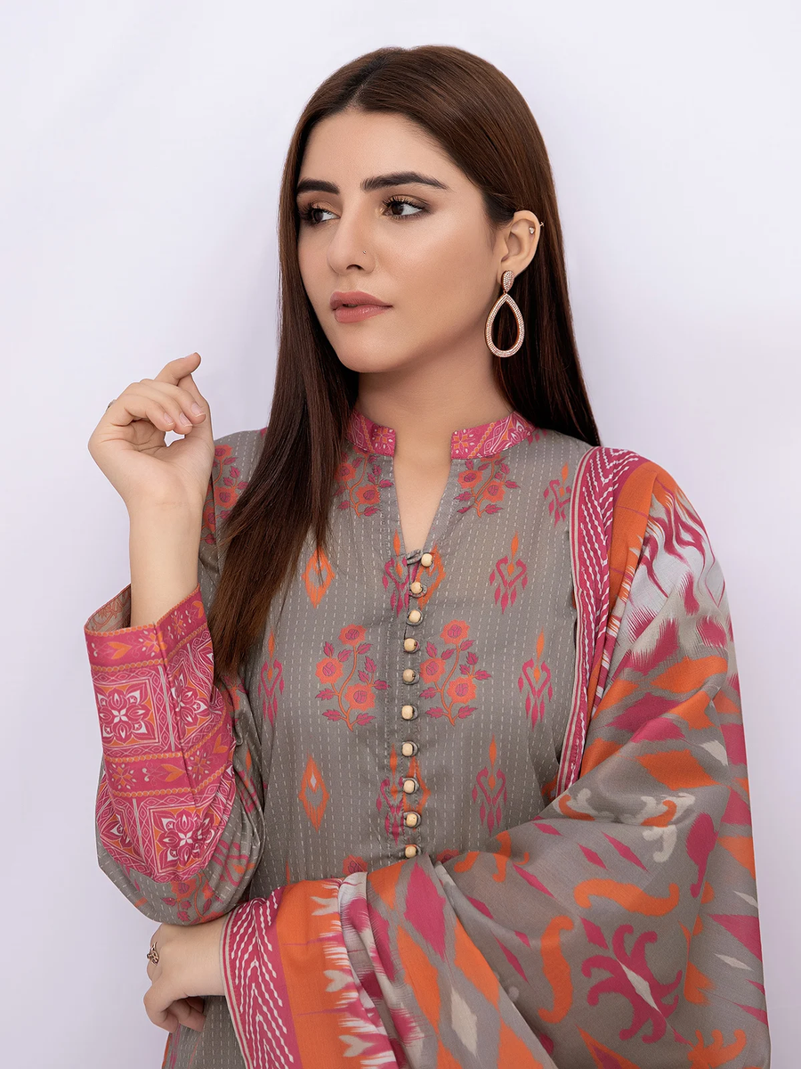 edenrobe Allure Khaddar Unstitched Printed 3pc Suit EWU21A9-21502 - FaisalFabrics.pk