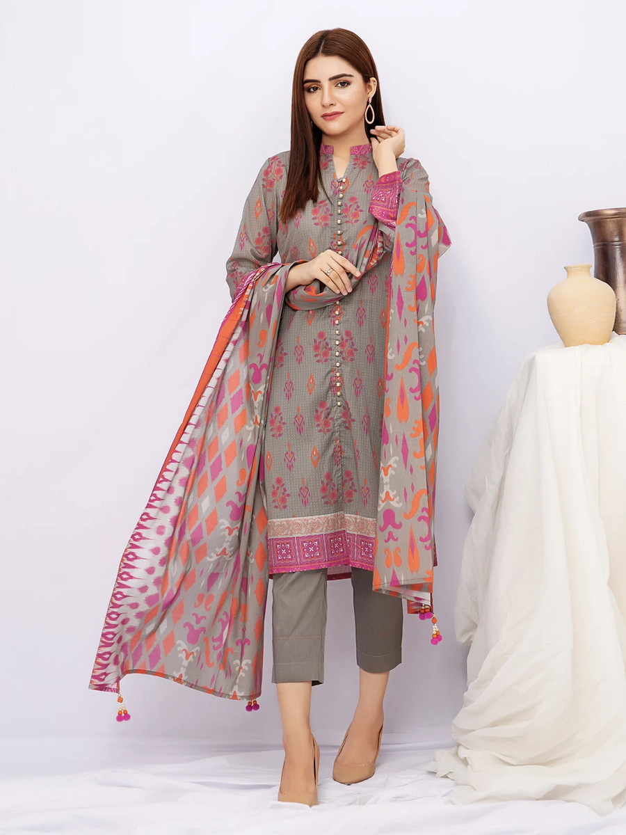 edenrobe Allure Khaddar Unstitched Printed 3pc Suit EWU21A9-21502 - FaisalFabrics.pk