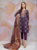 edenrobe Women Unstitched Allure Khaddar EWU21A9-21508 - Purple - 3 Piece - FaisalFabrics.pk