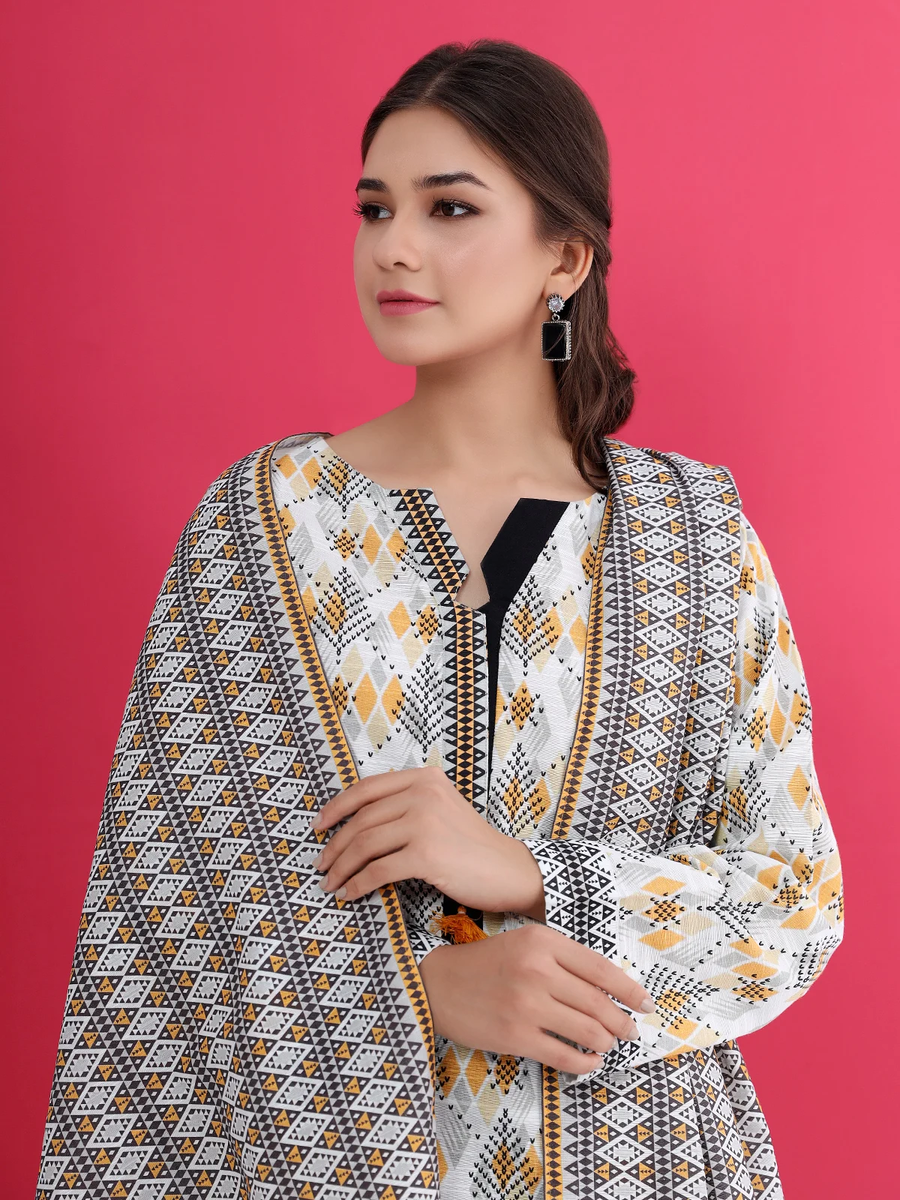 edenrobe Allure Khaddar Unstitched Printed 2pc Suit EWU21A9-21512 - FaisalFabrics.pk