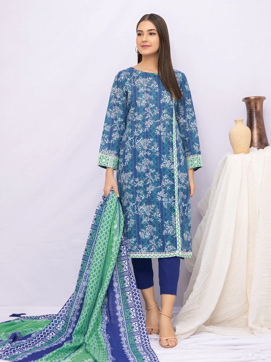 edenrobe Allure Khaddar Unstitched Printed 2pc Suit EWU21A9-21513 - FaisalFabrics.pk