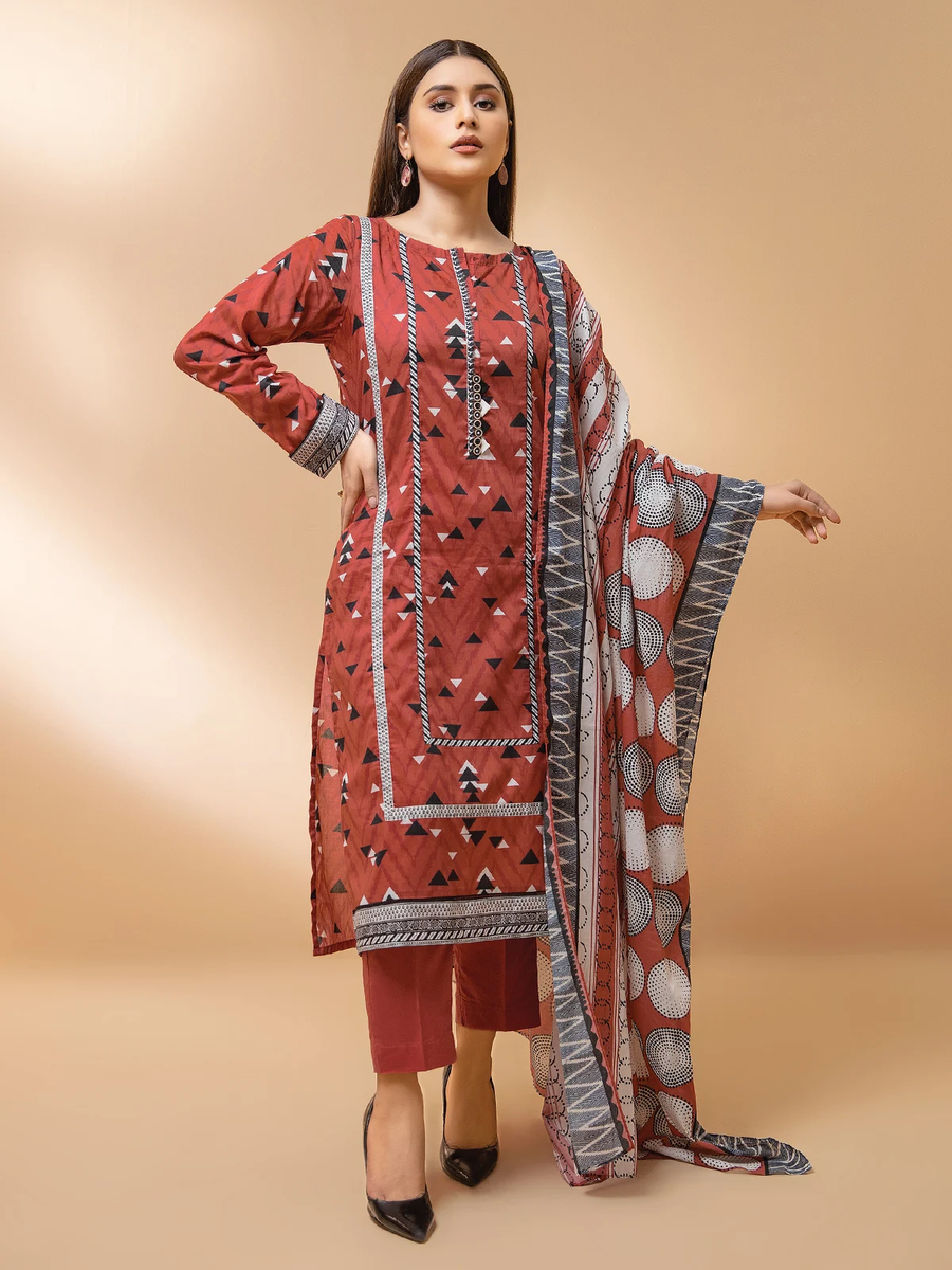 edenrobe Allure Khaddar Unstitched Printed 2pc Suit EWU21A9-21519 - FaisalFabrics.pk