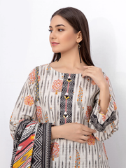 edenrobe Women Unstitched Allure Khaddar EWU21A9-21520 - Pearl White - 2 Piece - FaisalFabrics.pk