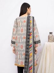 edenrobe Women Unstitched Allure Khaddar EWU21A9-21520 - Pearl White - 2 Piece - FaisalFabrics.pk