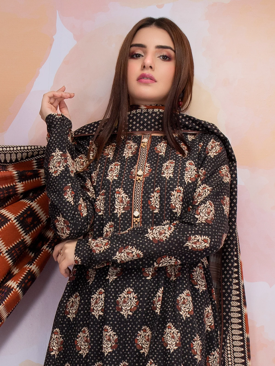 edenrobe Allure Khaddar Unstitched Printed 2pc Suit EWU21A9-21526 - FaisalFabrics.pk