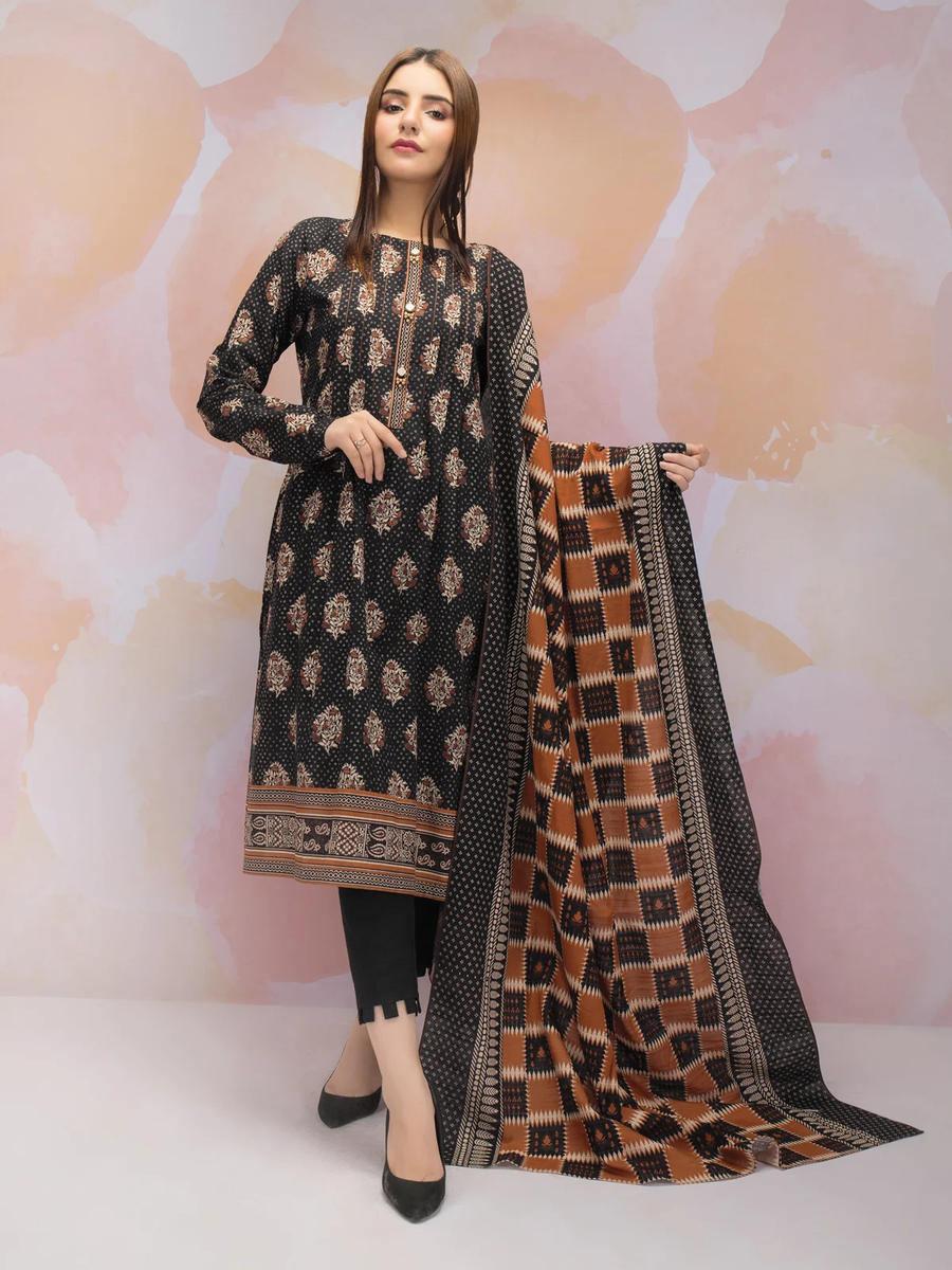edenrobe Allure Khaddar Unstitched Printed 2pc Suit EWU21A9-21526 - FaisalFabrics.pk