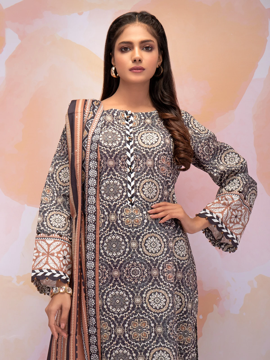 edenrobe Allure Khaddar Unstitched Printed 2pc Suit EWU21A9-21536 - FaisalFabrics.pk