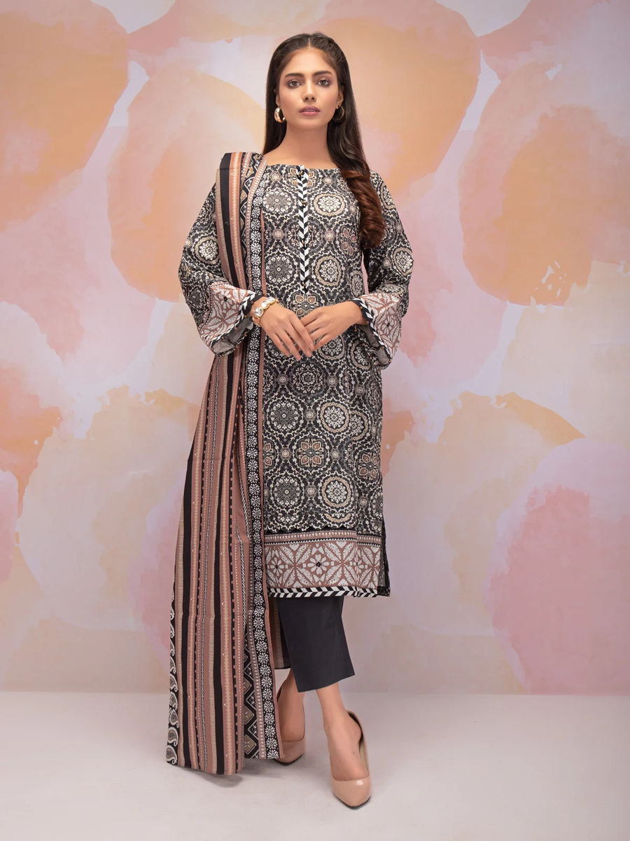 edenrobe Allure Khaddar Unstitched Printed 2pc Suit EWU21A9-21536 - FaisalFabrics.pk
