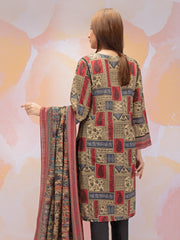 edenrobe Women Unstitched Allure Khaddar EWU21A9-21537 - Yellow Multi - 2 Piece - FaisalFabrics.pk
