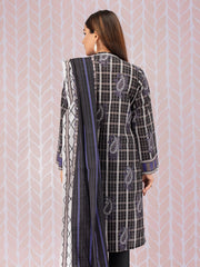edenrobe Women Unstitched Allure Khaddar EWU21A9-21538 - Black - 2 Piece - FaisalFabrics.pk