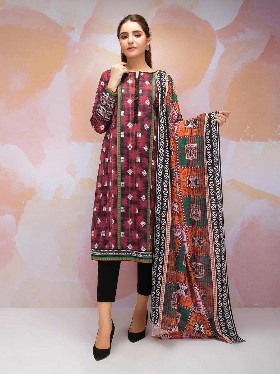 edenrobe Allure Khaddar Unstitched Printed 2pc Suit EWU21A9-21541 - FaisalFabrics.pk