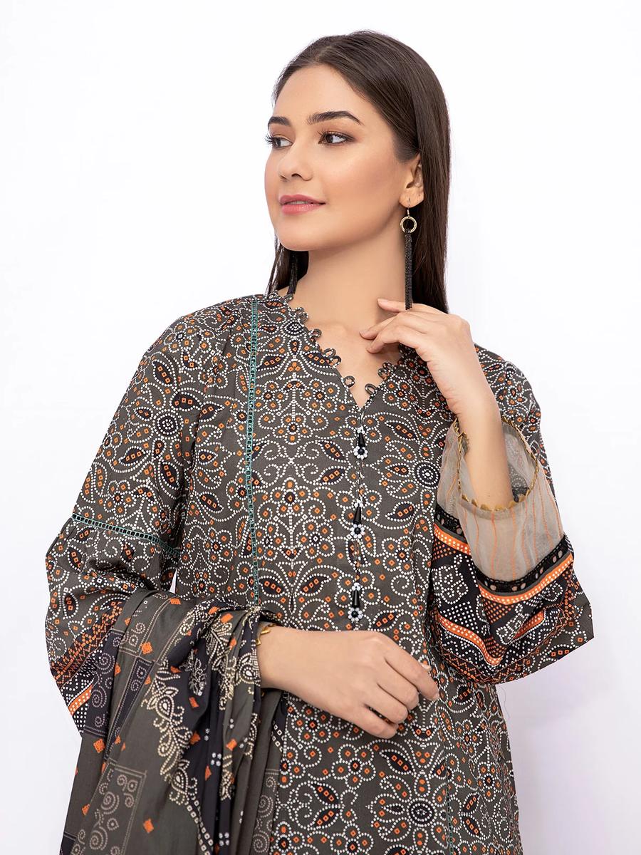 edenrobe Allure Khaddar Unstitched Printed 2pc Suit EWU21A9-21543 - FaisalFabrics.pk