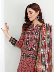 edenrobe Women Unstitched Allure Khaddar EWU21A9-21544 - Dull Pink - 2 Piece - FaisalFabrics.pk