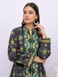 edenrobe Women Unstitched Allure Khaddar EWU21A9-21548 - Dark Grey - 2 Piece - FaisalFabrics.pk