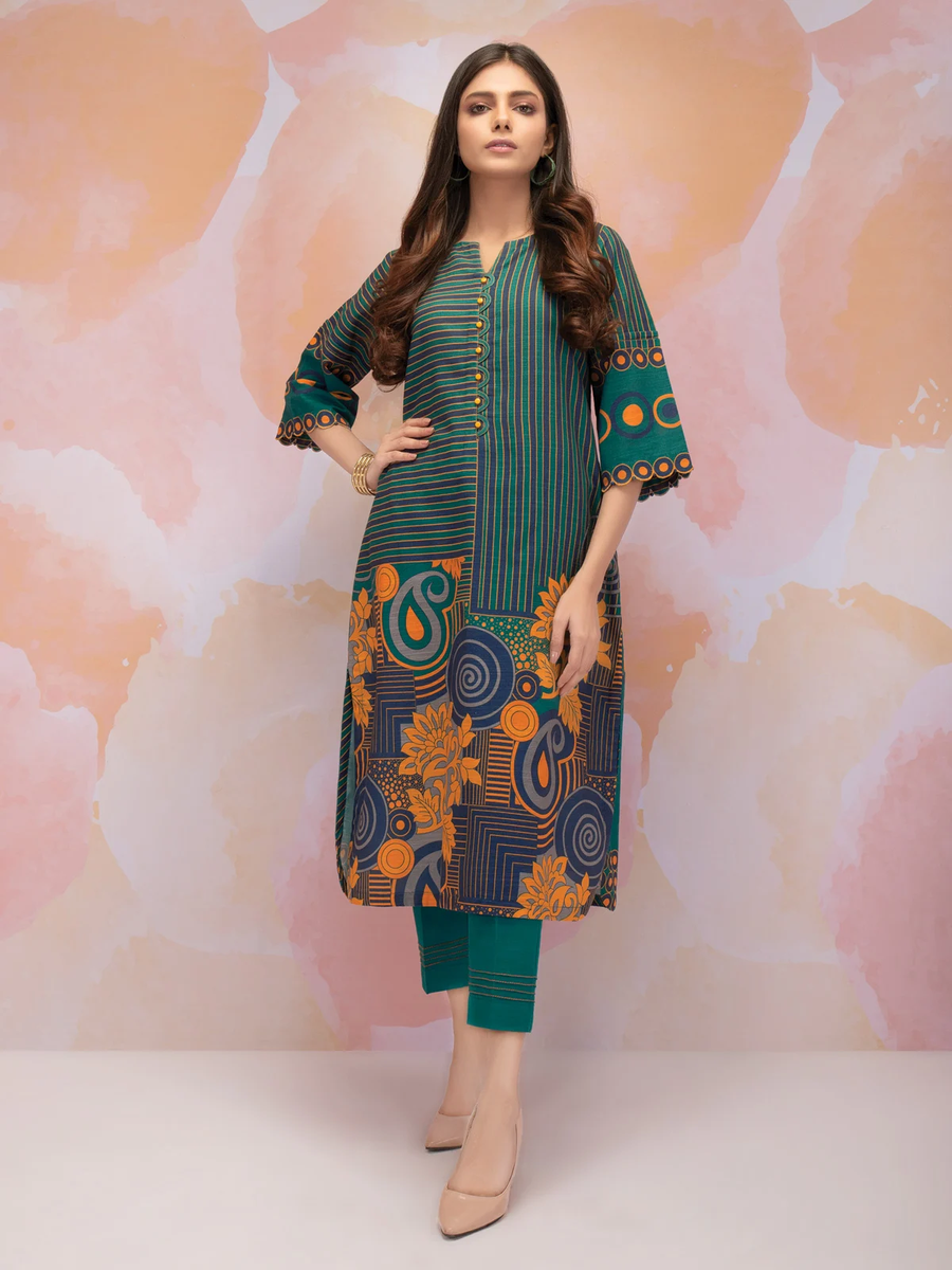 edenrobe Allure Khaddar Unstitched Printed 2pc Suit EWU21A9-21552 - FaisalFabrics.pk